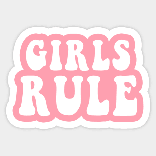 Girls Rule Sticker